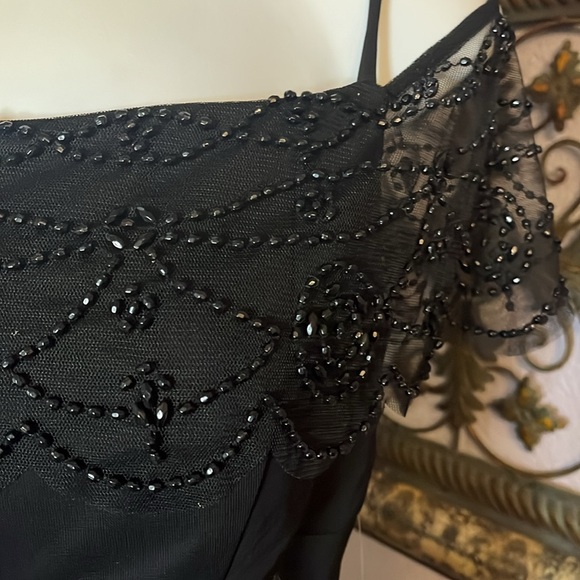 NWT DJ-Jaz semi- formal dress- beaded net overlay/ chiffon layer Sz 4 - Picture 3 of 16